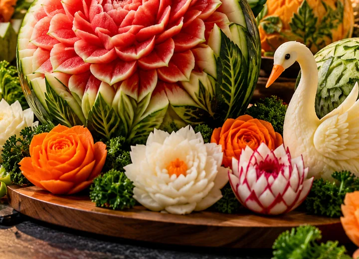 Decorative food carving photograph